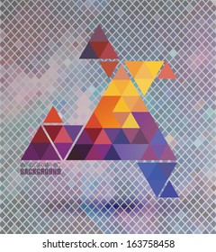 Abstract background of geometric triangles, infographics
