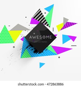 Abstract Background. Geometric Triangles Pattern for Business Presentations, Application Cover and Web Site Design. Vector Illustration.