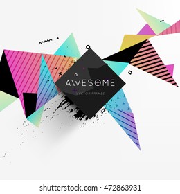 Abstract Background. Geometric Triangles Pattern for Business Presentations, Application Cover and Web Site Design. Vector Illustration.