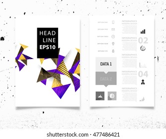 Abstract Background. Geometric Triangles Pattern for Business Presentations, Application Cover and Web Site Design. Vector Illustration.