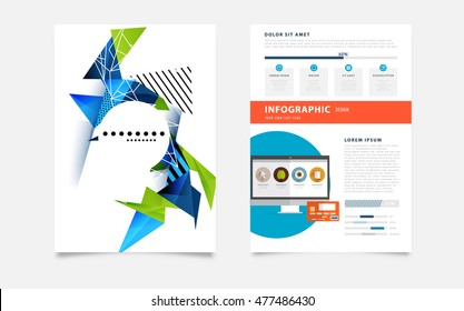 Abstract Background. Geometric Triangles Pattern for Business Presentations, Application Cover and Web Site Design. Vector Illustration.