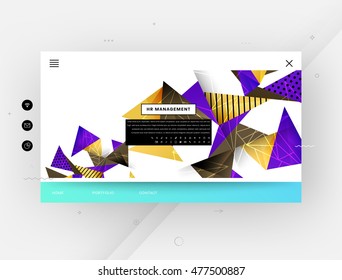 Abstract Background. Geometric Triangles Pattern for Business Presentations, Application Cover and Web Site Design. Vector Illustration.