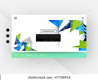 Abstract Background. Geometric Triangles Pattern for Business Presentations, Application Cover and Web Site Design. Vector Illustration.