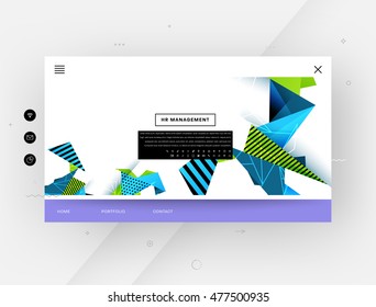 Abstract Background. Geometric Triangles Pattern for Business Presentations, Application Cover and Web Site Design. Vector Illustration.