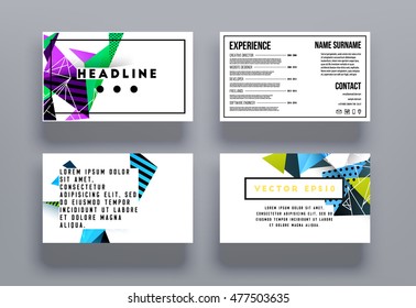 Abstract Background. Geometric Triangles Pattern for Business Presentations, Application Cover and Web Site Design. Vector Illustration.