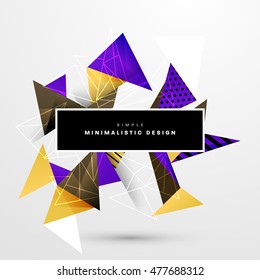 Abstract Background. Geometric Triangles Pattern for Business Presentations, Application Cover and Web Site Design. Vector Illustration.