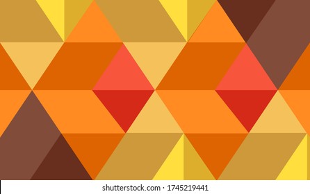 Abstract background of geometric triangular bright summer orange-yellow shapes pattern