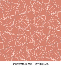 Abstract background with geometric tulips. Seamless regular vector texture. For invitations, greeting cards, stationery, wallpaper and interior textiles. Tessellation.