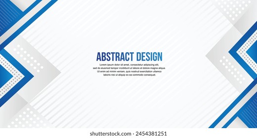 Abstract background geometric vector in blue and gray gradation color
