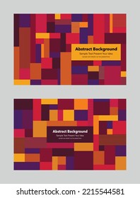 Abstract background geometric vector design, horizontal banner wallpaper backdrop business card posters flyers leaflets brochures magazines concept multicolor squares retro vintage layout templates 