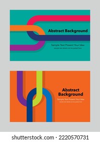 Abstract background geometric vector design, horizontal banner wallpaper backdrop business card flyers leaflets brochures cover websites, minimal styles, connect chain community together multicolor 
