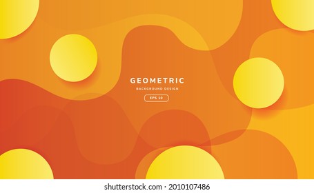 Abstract background with geometric wave colorful shapes Vector. Dynamic abstract composition Vector illustration. Design element for web banners, posters