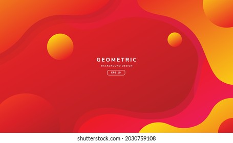 Fondo abstracto con formas geométricas coloridas de ondas Vector. Diseño de fondo moderno, Forma de círculo, formas fluidas concepto moderno, fondo dinámico, color degradado, ilustración vectorial