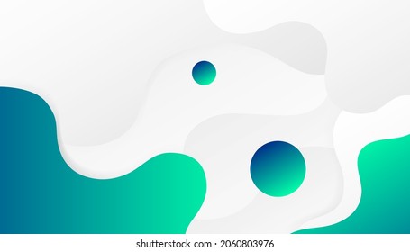 Fondo abstracto con formas geométricas coloridas de ondas Vector. Composición abstracta dinámica Ilustración vectorial. Elemento de diseño para banners web, afiche