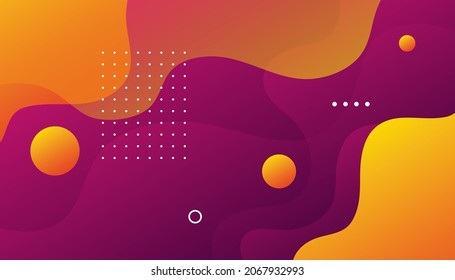 Fondo abstracto con formas geométricas coloridas de ondas Vector. Composición abstracta dinámica Ilustración vectorial. Elemento de diseño para banners web, afiches.
