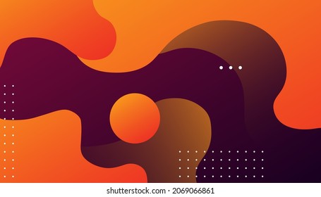 Abstract background with geometric wave colorful shapes Vector. Dynamic abstract composition Vector illustration. Design element for web banners, posters.