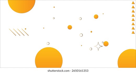 Abstract background with geometric wave colorful shapes Vector. Dynamic abstract composition Vector illustration. Design element for web banners, posters. Yellow and white