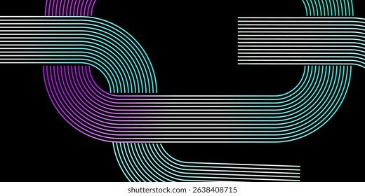 Abstract background geometric wavy. Modern minimal trendy lines pattern horizontal. Vector illustration