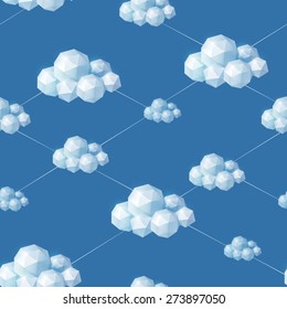 Abstract background with geometrical clouds.  