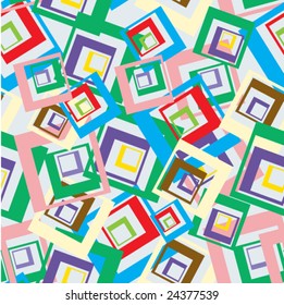 Fondo abstracto de figuras geométricas. Patrón sin foco. Vector.