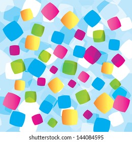 Abstract background with geometrical objects (squares)