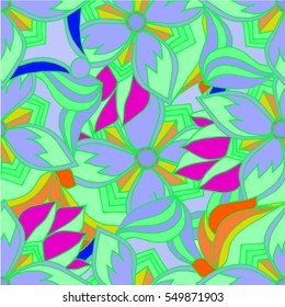 Abstract background of geometrical patterns drawing bright, pastel