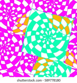 Abstract background of geometrical patterns drawing purple cell