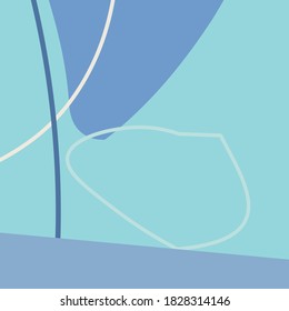 Abstrakter Hintergrund mit geometrischen Formen und Linien. Modernes Muster. Zeitgenössische Vektorgrafik.