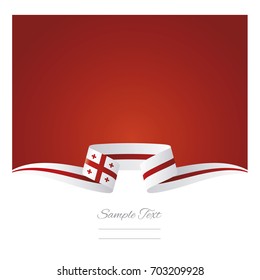 Abstract background Georgia flag ribbon