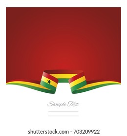 Abstract background Ghana flag ribbon