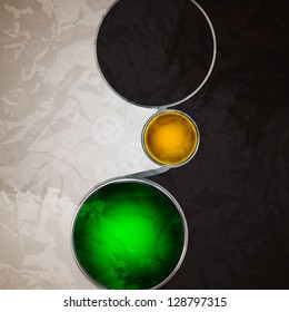 Abstract background with glass balls as vector speech bubble