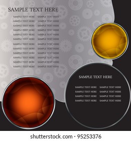 Abstract background with glass balls as vector speech bubble