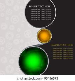 Abstract background with glass balls as vector speech bubble