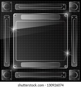 Abstract background with glass banners