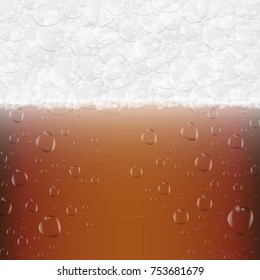 Abstract background. A glass of dark beer. Vector image.