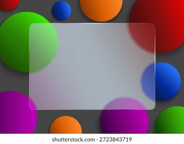 Abstract Background Glass Gradient Circles Dark