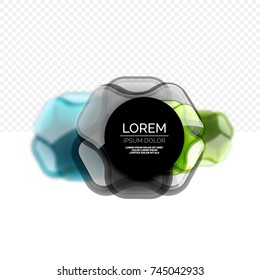 Abstrakter Hintergrund, minimale Kreuzformen aus Glas mit unscharfem Effekt. geometrischer abstrakter abstrakter Hintergrund der Vektor-futuristischen Technologie