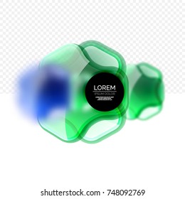 Abstrakter Hintergrund, minimale Kreuzformen aus Glas mit unscharfem Effekt. geometrischer abstrakter abstrakter Hintergrund der Vektor-futuristischen Technologie