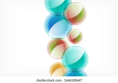 Abstract background - glass shiny transprent hexagon shapes overlapping eath other. Vector Illustration For Wallpaper, Banner, Background, Card, Book Illustration, landing page