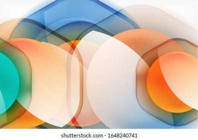 Abstract background - glass shiny transprent hexagon shapes overlapping eath other. Vector Illustration For Wallpaper, Banner, Background, Card, Book Illustration, landing page
