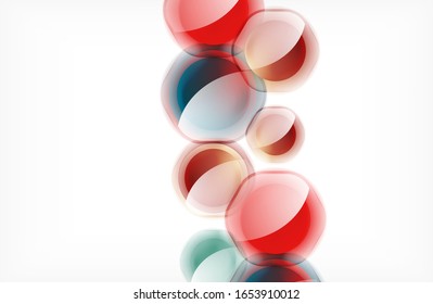 Abstract background - glass shiny transprent hexagon shapes overlapping eath other. Vector Illustration For Wallpaper, Banner, Background, Card, Book Illustration, landing page