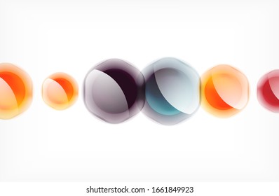 Abstract background - glass shiny transprent hexagon shapes overlapping eath other. Vector Illustration For Wallpaper, Banner, Background, Card, Book Illustration, landing page