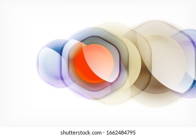 Abstract background - glass shiny transprent hexagon shapes overlapping eath other. Vector Illustration For Wallpaper, Banner, Background, Card, Book Illustration, landing page