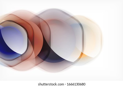 Abstract background - glass shiny transprent hexagon shapes overlapping eath other. Vector Illustration For Wallpaper, Banner, Background, Card, Book Illustration, landing page