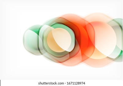 Abstract background - glass shiny transprent hexagon shapes overlapping eath other. Vector Illustration For Wallpaper, Banner, Background, Card, Book Illustration, landing page