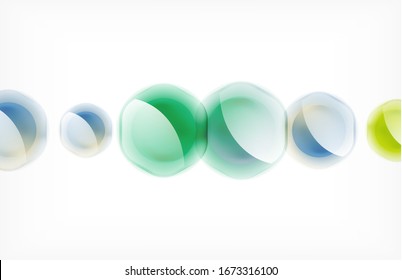Abstract background - glass shiny transprent hexagon shapes overlapping eath other. Vector Illustration For Wallpaper, Banner, Background, Card, Book Illustration, landing page