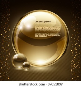 Abstract background with glass speech bubble. Vector.
