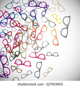 abstract background: glasses