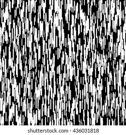 Abstract background with glitch effect, distortion, seamless texture, random vertical black and white lines for design concepts, posters, wallpapers, web, presentations, prints. Vector illustration.