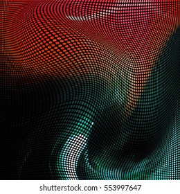 Abstract background with glitch effect, distortion texture, random color ellipses for design concepts, posters, wallpapers, presentations and prints. Vector illustration.